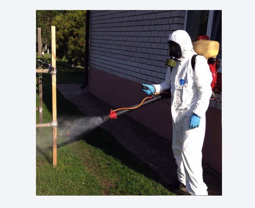 травля клещей на участке в Харабали